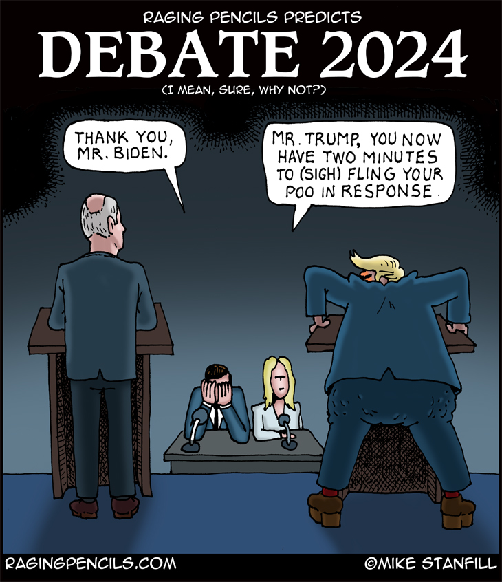 The progressive comic about the Biden/Trump debate of 2024.