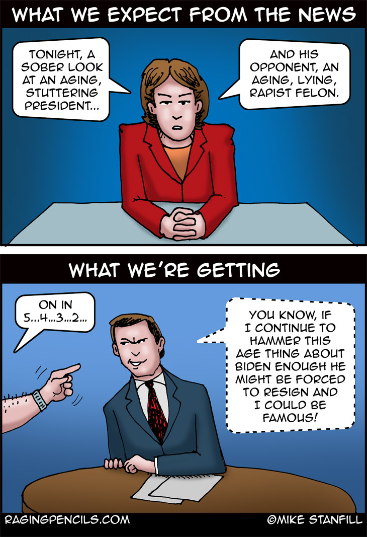 The progressive comic about how America's news sucks.