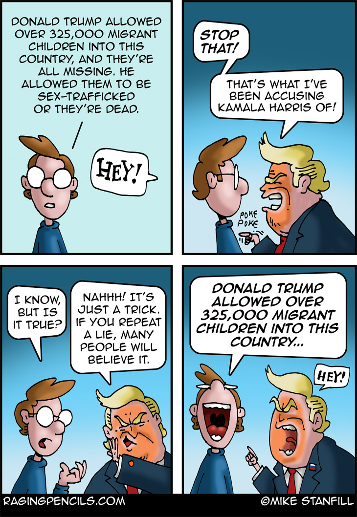 The progressive comic about Trump's lying ass.