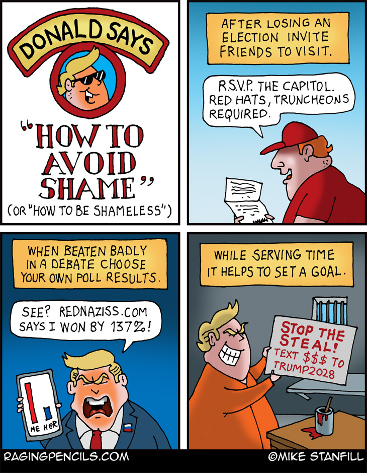 The progressive comic about Trump being completely shameless